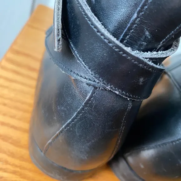 VINTAGE Black Leather Jodhpur Riding Ankle Boots SZ 8 1/2