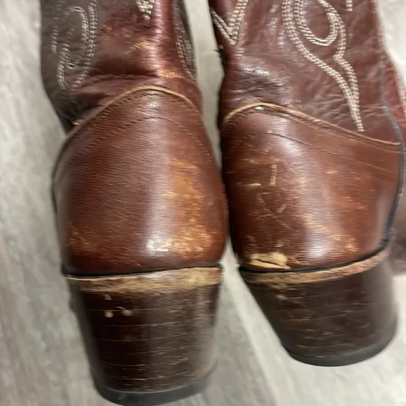Vintage Dan Post Cowboy Boots Leather Western Style 4287 Size 7 A