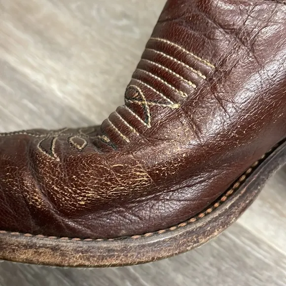 Vintage Dan Post Cowboy Boots Leather Western Style 4287 Size 7 A