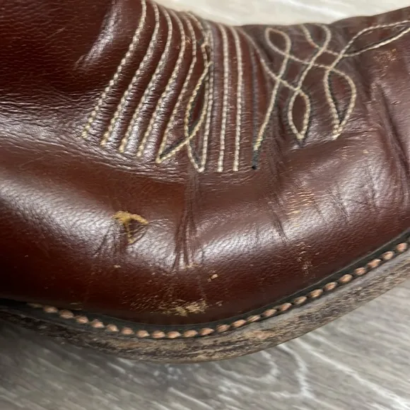 Vintage Dan Post Cowboy Boots Leather Western Style 4287 Size 7 A