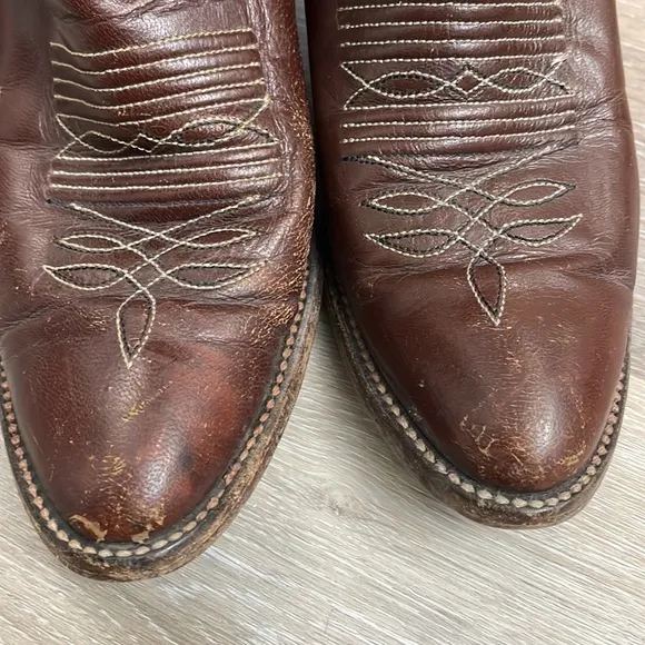 Vintage Dan Post Cowboy Boots Leather Western Style 4287 Size 7 A