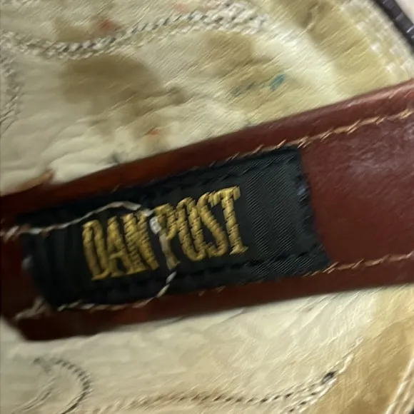 Vintage Dan Post Cowboy Boots Leather Western Style 4287 Size 7 A