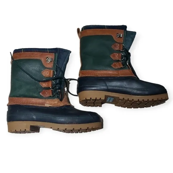Vintage Eddie Bauer Duck Boots Winter Handmade Fleece Lined Size 7