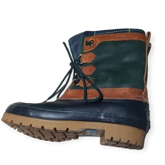 Vintage Eddie Bauer Duck Boots Winter Handmade Fleece Lined Size 7