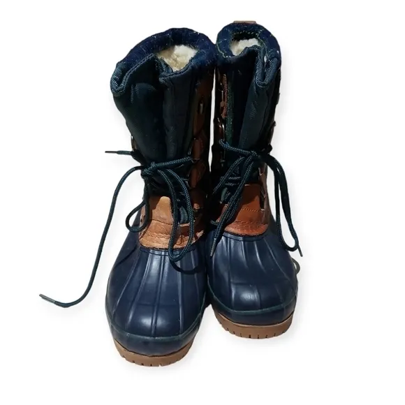 Vintage Eddie Bauer Duck Boots Winter Handmade Fleece Lined Size 7