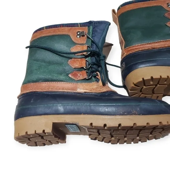 Vintage Eddie Bauer Duck Boots Winter Handmade Fleece Lined Size 7