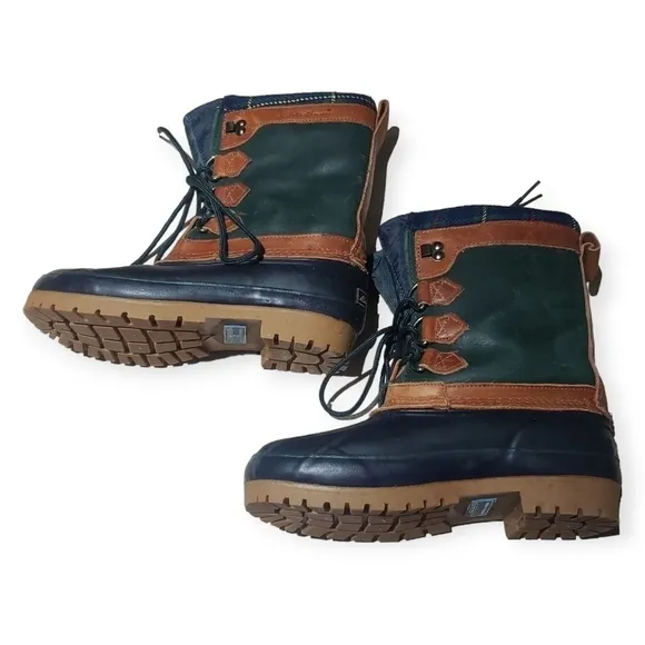 Vintage Eddie Bauer Duck Boots Winter Handmade Fleece Lined Size 7
