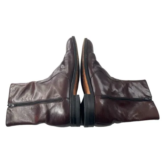 Vintage Freeman Men's Free Flex Brown Leather Ankle Boots Size 10.5C