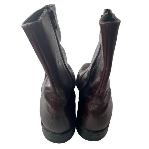 Vintage Freeman Men's Free Flex Brown Leather Ankle Boots Size 10.5C