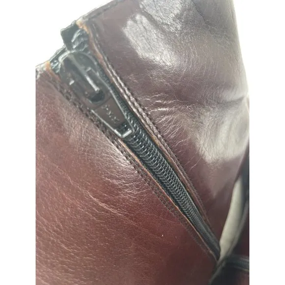 Vintage Freeman Men's Free Flex Brown Leather Ankle Boots Size 10.5C