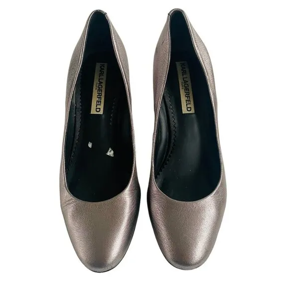 Vintage KARL LAGERFELD PARIS Sabrina Pump Silver