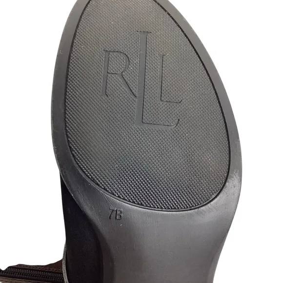 Vintage Lauren Ralph Lauren Mary Ann Equestrian Knee High Leather Boots
