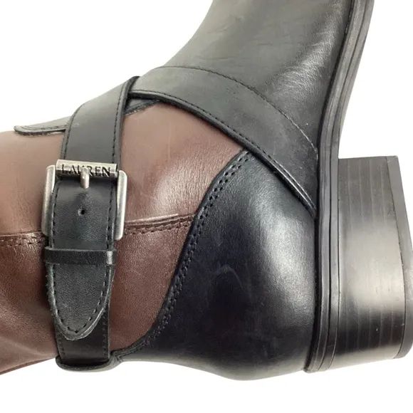 Vintage Lauren Ralph Lauren Mary Ann Equestrian Knee High Leather Boots