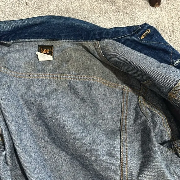 Vintage Lee Women's 38 Button Front Jean Trucker Jacket Blue Denim Western Coat
