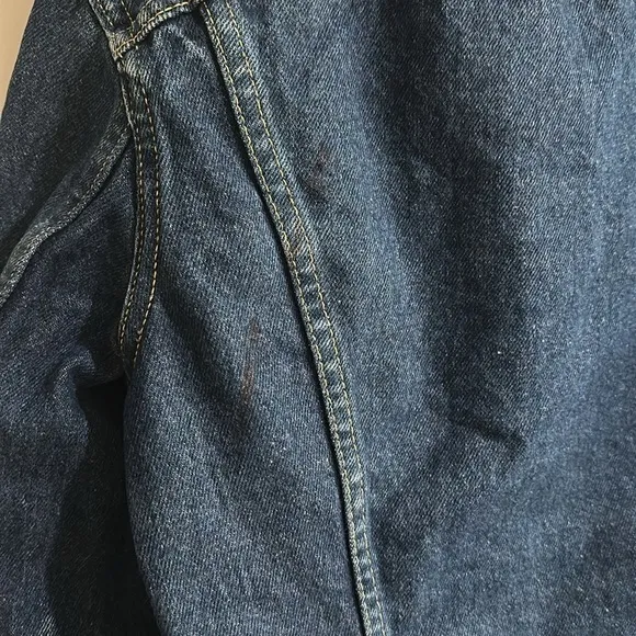 Vintage Lee Women's 38 Button Front Jean Trucker Jacket Blue Denim Western Coat