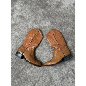 Vintage men's Boots Cowtown Brown Leather Cowboy Boots‎ Vintage Mens Sz 8.5 D