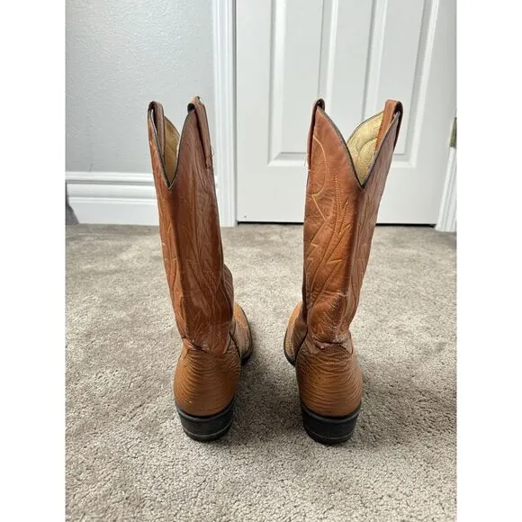 Vintage men's Boots Cowtown Brown Leather Cowboy Boots‎ Vintage Mens Sz 8.5 D