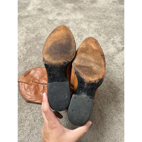 Vintage men's Boots Cowtown Brown Leather Cowboy Boots‎ Vintage Mens Sz 8.5 D