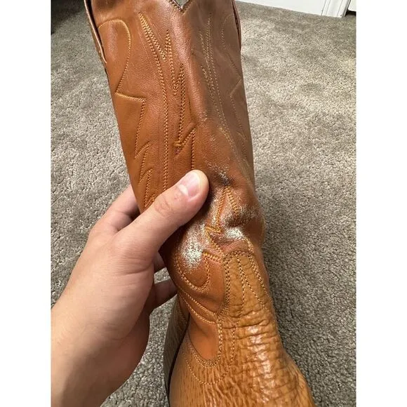 Vintage men's Boots Cowtown Brown Leather Cowboy Boots‎ Vintage Mens Sz 8.5 D