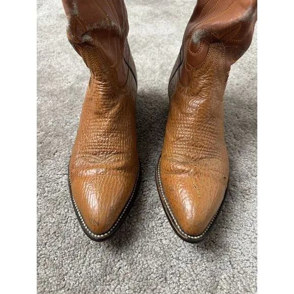 Vintage men's Boots Cowtown Brown Leather Cowboy Boots‎ Vintage Mens Sz 8.5 D