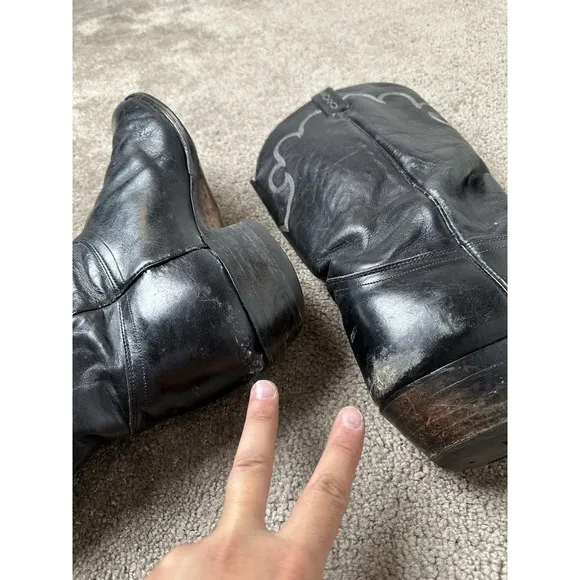 Vintage Mens Boots J.Chisholm 7249 Exotic Lizard Leather Western, Size US 13D