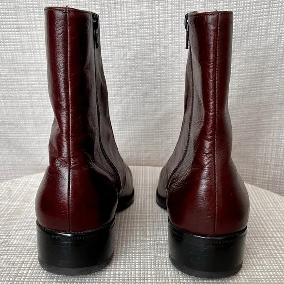 VINTAGE Mens Florsheim Duke Bicycle Toe Boot Cognac Brown Moto Mod