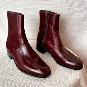 VINTAGE Mens Florsheim Duke Bicycle Toe Boot Cognac Brown Moto Mod