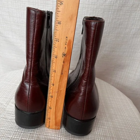 VINTAGE Mens Florsheim Duke Bicycle Toe Boot Cognac Brown Moto Mod