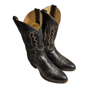 Vintage Morgan Miller Cowboy Boots Leather Size 8