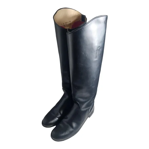 Vintage Northampton Equestrian Boots Women 9 B Black Tall Leather Horseback Boot