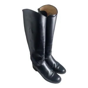 Vintage Northampton Equestrian Boots Women 9 B Black Tall Leather Horseback Boot