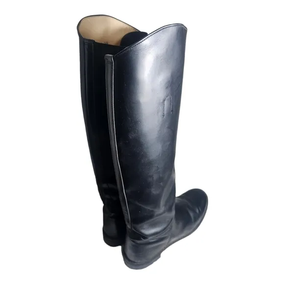 Vintage Northampton Equestrian Boots Women 9 B Black Tall Leather Horseback Boot