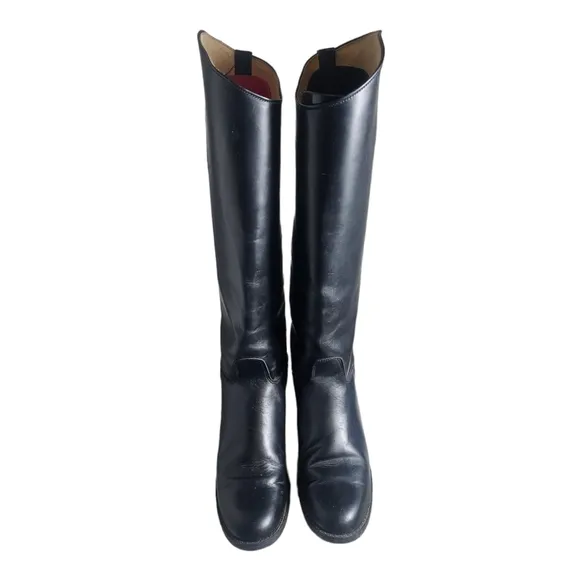 Vintage Northampton Equestrian Boots Women 9 B Black Tall Leather Horseback Boot