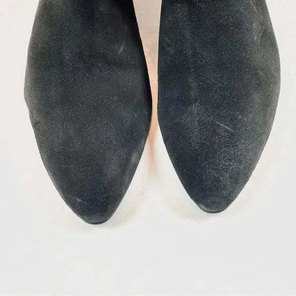 Vintage Pazzo Black Leather Fringe Heeled Boots