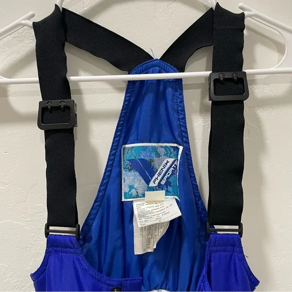 Vintage Phenix Kid's Size 8 Snowsuit Set Coat &amp; Snow Bibs/Overalls Black Blue