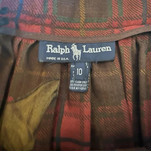 Vintage Ralph Lauren Equestrian Plaid Maxi Skirt – Size 10 (Fits Like Modern 6)
