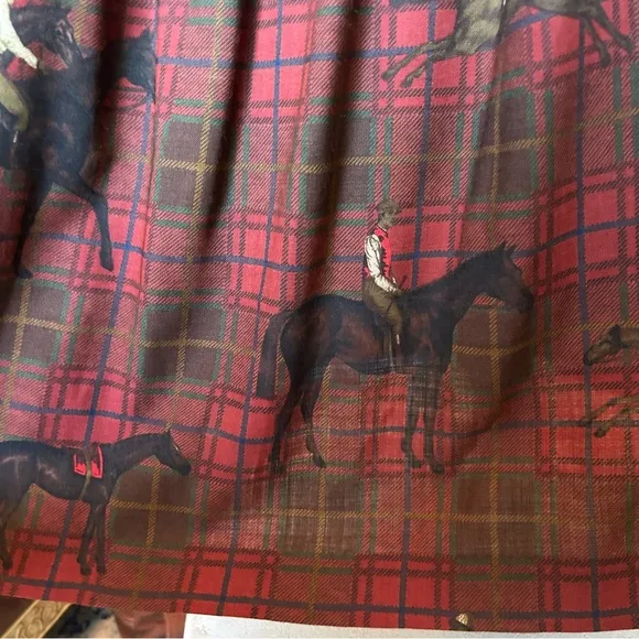 Vintage Ralph Lauren Equestrian Plaid Maxi Skirt – Size 10 (Fits Like Modern 6)