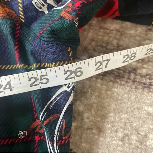 Vintage Reversible Jacket Equestrian Print Green/Red Plaid – 1990s Men’s XL