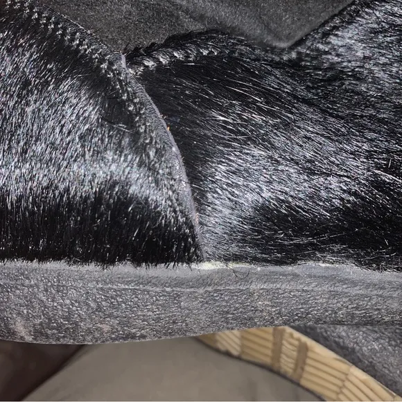 Vintage Tecnica Ankle Boots Fur Suede Shearling Wool Italy Winter 40 9 Snow