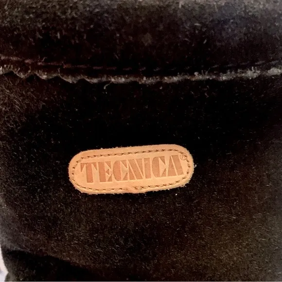 Vintage Tecnica Ankle Boots Fur Suede Shearling Wool Italy Winter 40 9 Snow