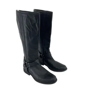 Vintage White Label FRYE Black Leather Riding Boots Women's Size 8B Preowned