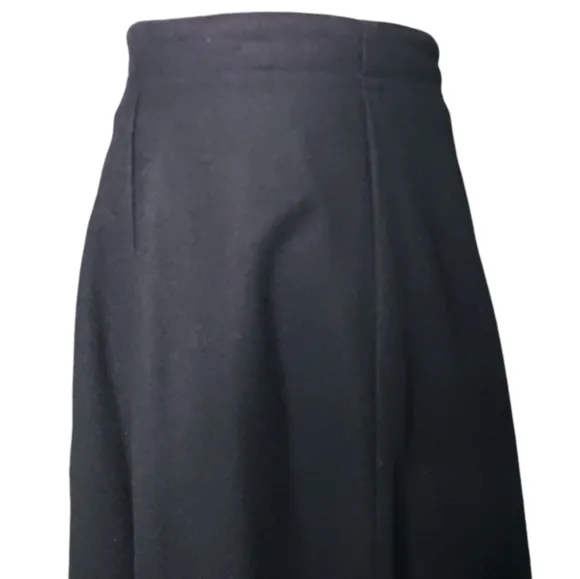 Vintage Wool Panel Minimalist Winter 80's Fall Flared Silhouette Maxi Statement
