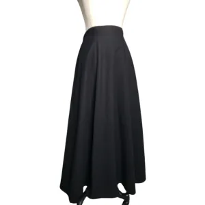 Vintage Wool Panel Minimalist Winter 80's Fall Flared Silhouette Maxi Statement
