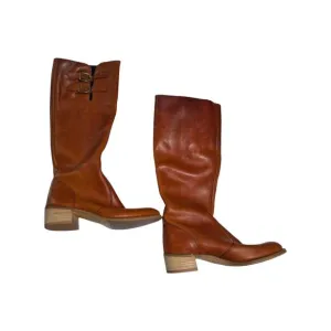 Vintage Wrangler Leather Riding Boots Western 70s Tall Cowgirl Horse Girl 7.5
