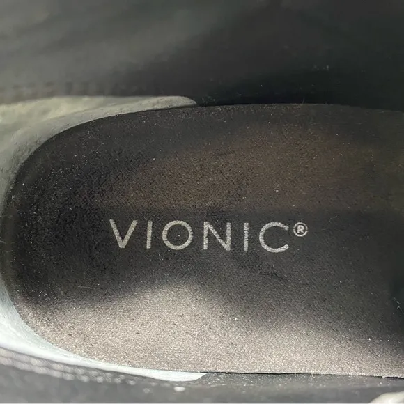 VIONIC Cecily Ankle Boot Waterproof Black Leather  Booties women’s Shoes Sz 8.5