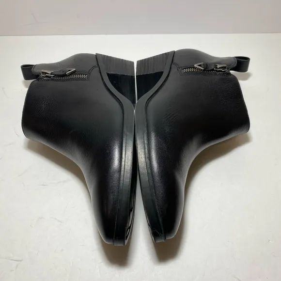 VIONIC Cecily Ankle Boot Waterproof Black Leather  Booties women’s Shoes Sz 8.5