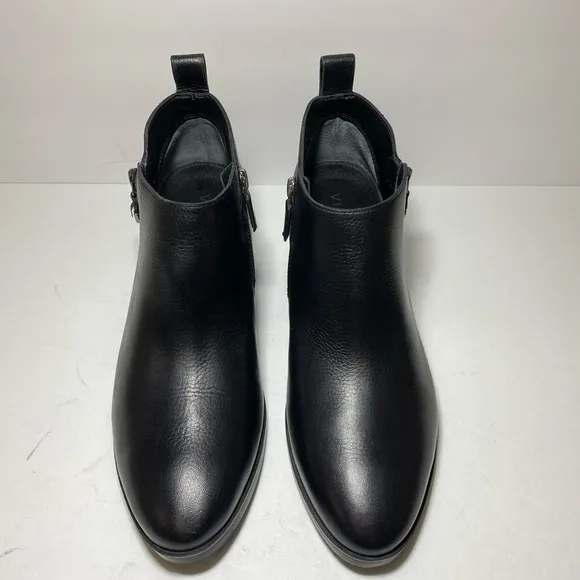 VIONIC Cecily Ankle Boot Waterproof Black Leather  Booties women’s Shoes Sz 8.5