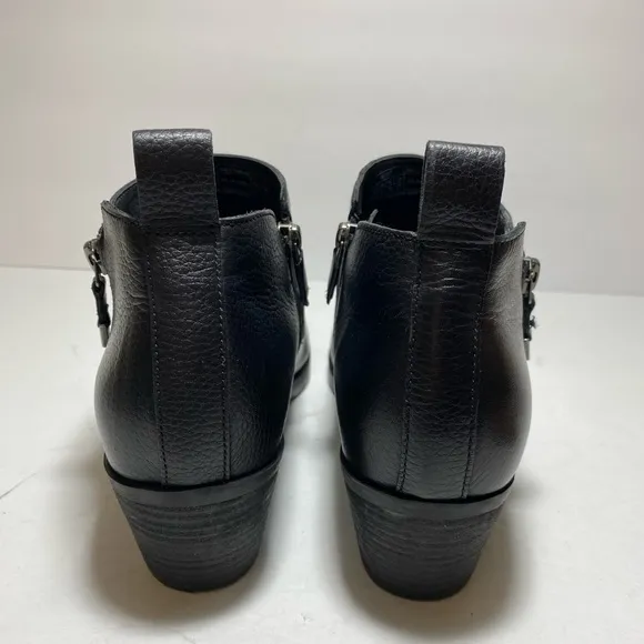 VIONIC Cecily Ankle Boot Waterproof Black Leather  Booties women’s Shoes Sz 8.5