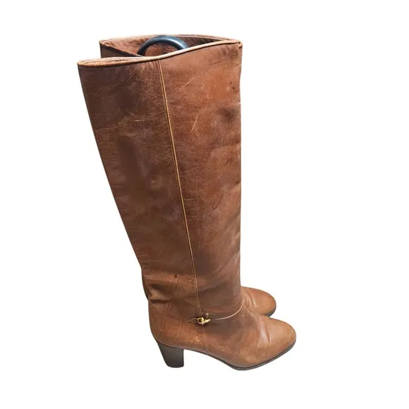 VTG 1970s Gucci Horsebit Riding Equestrian Boots 39 US 9 Old Money Quiet Luxury