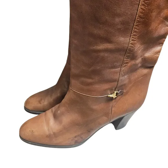 VTG 1970s Gucci Horsebit Riding Equestrian Boots 39 US 9 Old Money Quiet Luxury